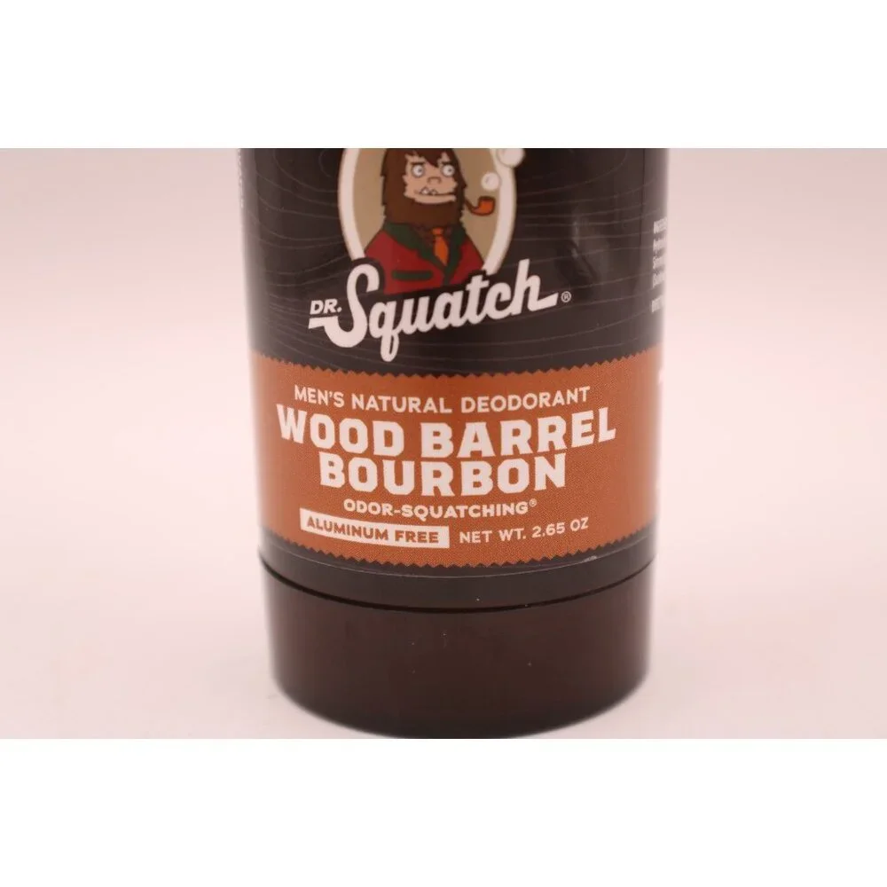 NEW Dr. Squatch Wood Barrel Bourbon Natural Deodorant Men 2.65oz Aluminum-Free